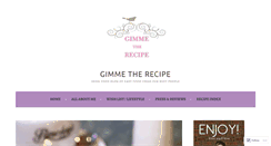 Desktop Screenshot of gimmetherecipe.com