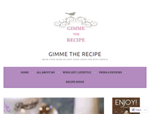 Tablet Screenshot of gimmetherecipe.com